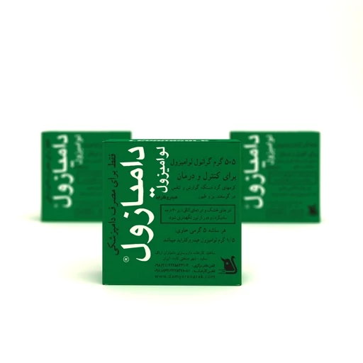دامیازول (نیلورم) لوامیزول هیدروکلراید گرانول محلول در آب بسته ۵ ساشه ۵ گرمی شرکت دامیاران اراک